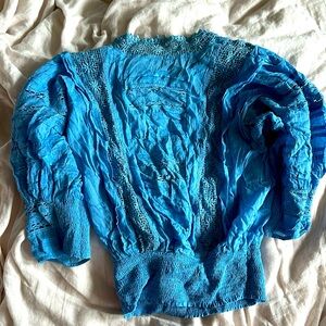 Free people blue blouse